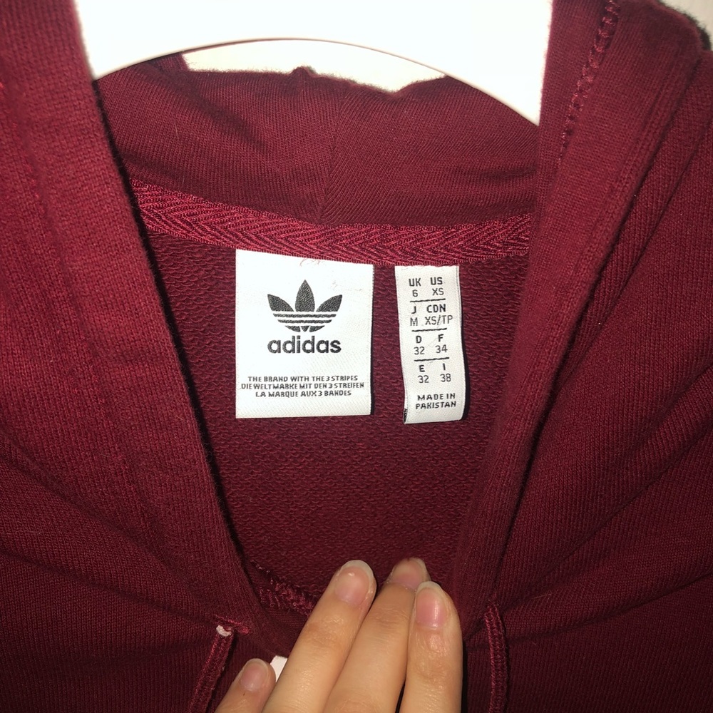 maroon adidas hoodie